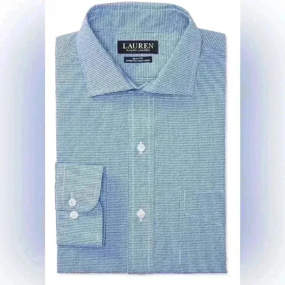 Men’s Ralph Lauren Check print dress shirt! New with tags! Slim fit